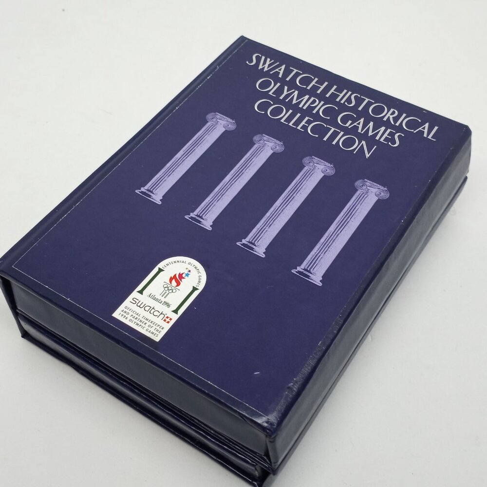 LIMITED EDITION Swatch Olympic Games 1996 Collection 9 Lapel Pin Set NEW+SEALED - Picture 5 of 9